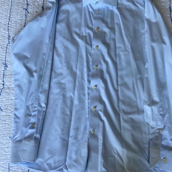 ETON Men's Dress Shirt in Fine Pinstripe Blue. Size 17/43 - Picture 9 of 16